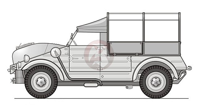 Lead Warrior 1/35 VW Kubelwagen Type 239 Holzgas-Lkw (Cargo