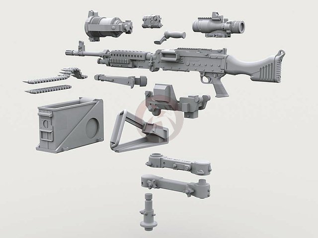 Legend 1/35 M240 Machine Gun on Vehicle Mount w/Swing Arm Legend 1/35 M240 Machine Gun on Vehicle Mount w/Swing Arm
