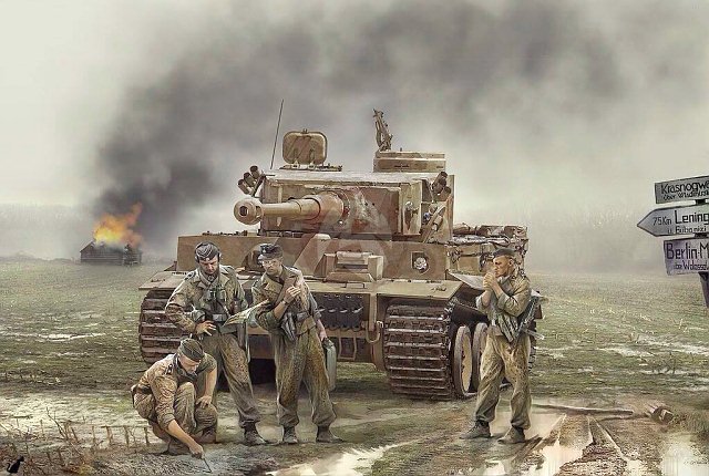 Panzer Art 1//35 German Waffen-SS Tank Commander WWII w//Binoculars /& Map FI35-087
