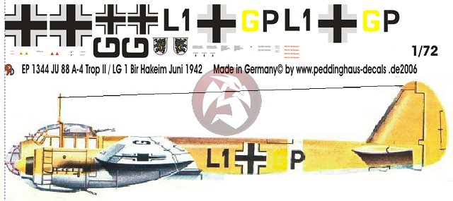 Peddinghaus-Decals 1/72 2078 Ju 88 A-5 Captain Jochen Helbig 4 LG1 Orleans-Br 
