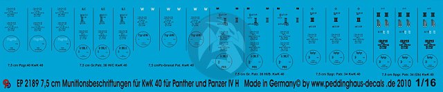 1//35 Munitionsbeschriftungen für 7,5 cm PAK 537