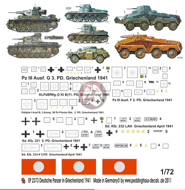 4 tanks 2975 Peddinghaus 1/72 Otto Carius Tiger I and Jagdtiger Markings WWII 