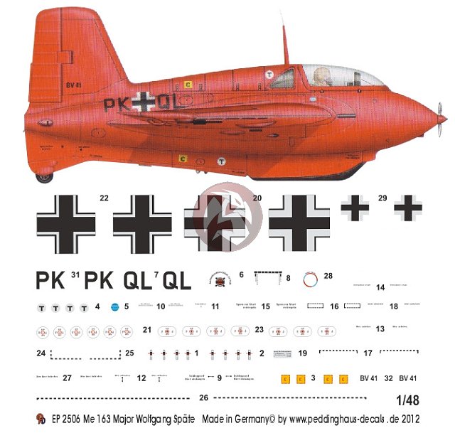 Peddinghaus 1 48 Me 163 B 0 V41 Komet Markings Wolfgang Spate Ekdo 16 1944 2506 Ebay Peddinghaus 1 48 Me 163 B 0 V41 Komet Markings Wolfgang Spate Ekdo 16 1944 2506 Ebay