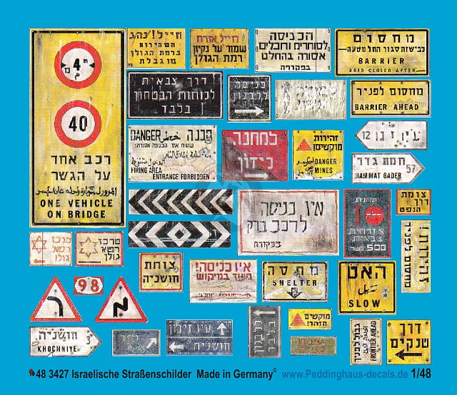 Peddinghaus 1//87 3429 Israelische Straßenschilder