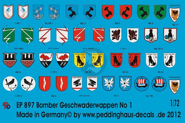 Peddinghaus 1/72 German Luftwaffe Bomber Squadron Unit