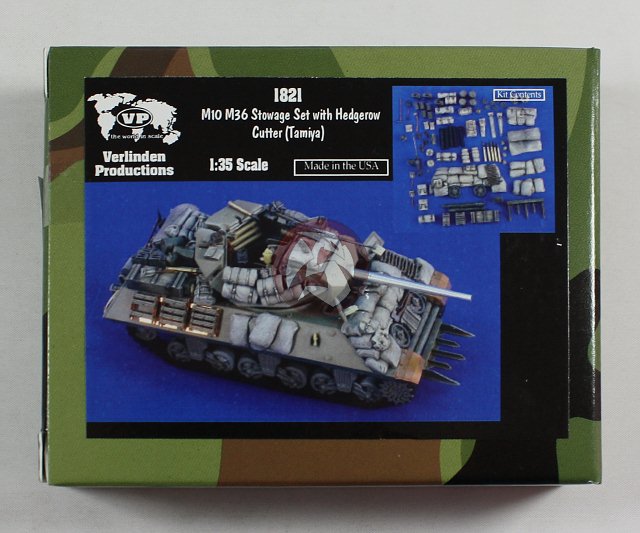 1821 for sale online for Tamiya Verlinden 1/35 M10 M36 GMC Stowage Set With Hedgerow Cutter