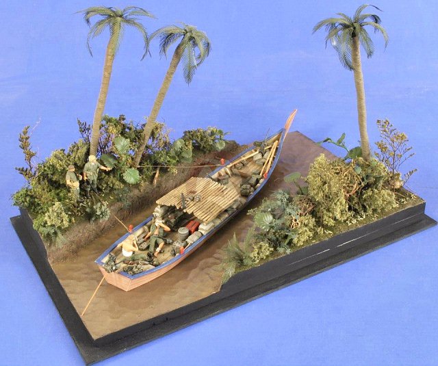 2539 Verlinden 1//35 Sampan Wooden Boat Special Operations use Vietnam War 33cm
